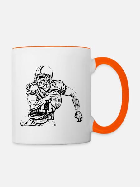 Ballsport - Tasse zweifarbig - Weiß/Orange