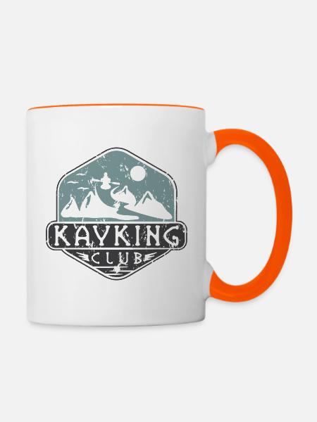 Wassersport - Tasse zweifarbig - Weiß/Orange