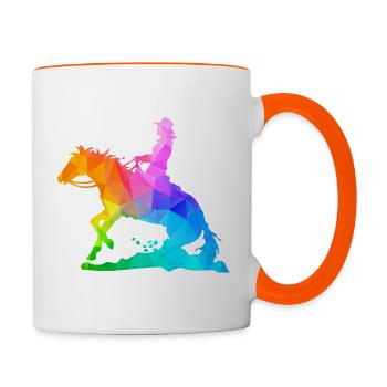 Western Lady Western Rider - Mug contrasté - blanc/orange - Droite