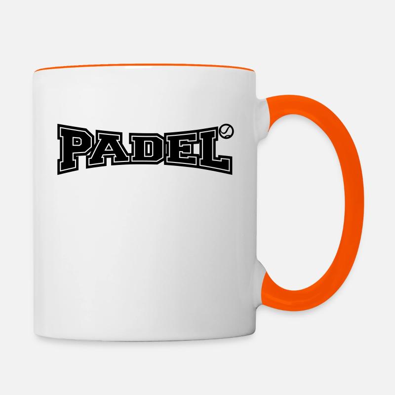 padel monocolor - Mug contrasté - blanc/orange