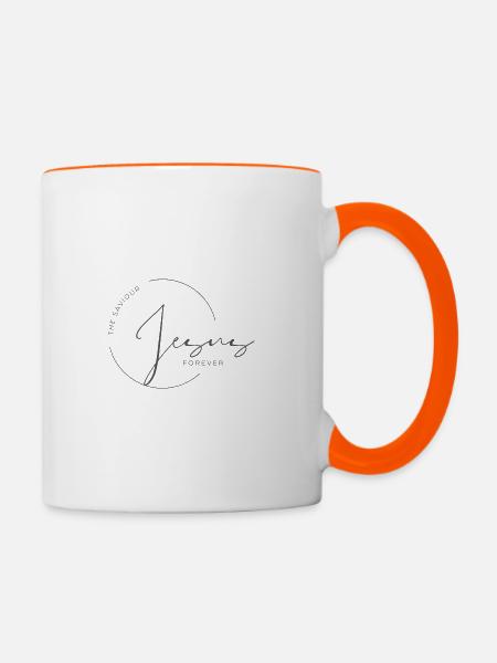 JESUS CHRISTAN SLOGAN - Tasse zweifarbig - Weiß/Orange