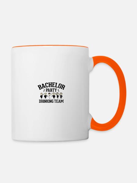 Junggesellenabschied - Tasse zweifarbig - Weiß/Orange