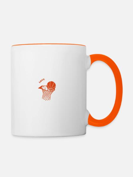 Ballsport - Tasse zweifarbig - Weiß/Orange