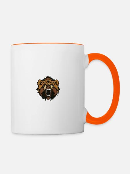Wildtiere - Tasse zweifarbig - Weiß/Orange