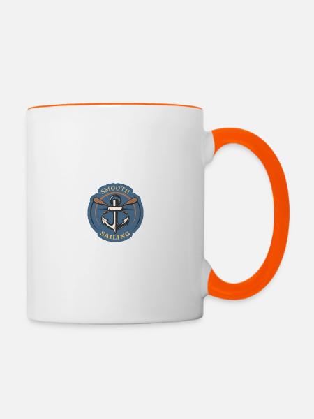 Wassersport - Tasse zweifarbig - Weiß/Orange