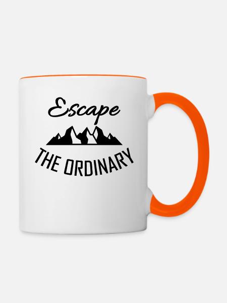 Travel - Tasse zweifarbig - Weiß/Orange