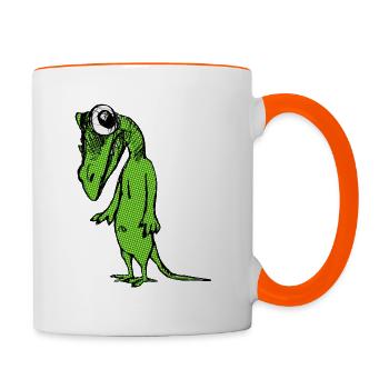 sorry - Tasse zweifarbig - Weiß/Orange - Rechts