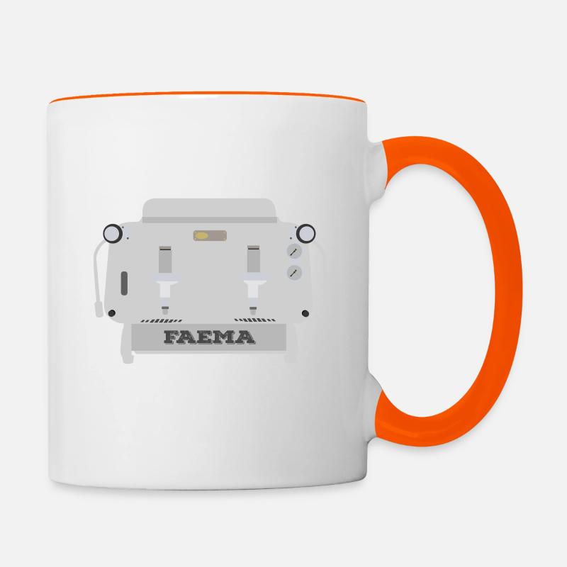 Faema e61 - Tasse zweifarbig - Weiß/Orange