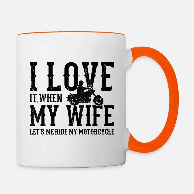 Motorcycle - Contrasting Mug - white/orange