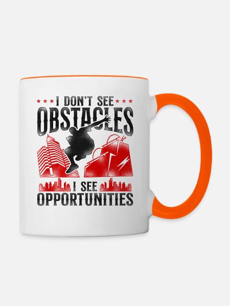 Parkour Free Running Traceur - Tasse zweifarbig - Weiß/Orange