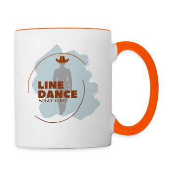 Line Dance What else - Tasse zweifarbig - Weiß/Orange - Rechts
