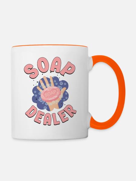 Soap Making Crafting Soap Dealer - Tasse zweifarbig - Weiß/Orange