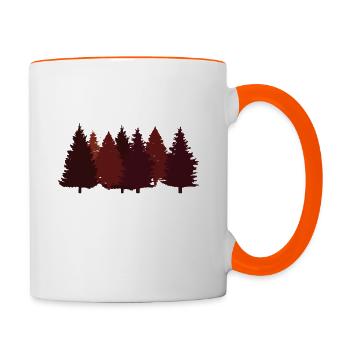 Escalade dans les arbres - Mug contrasté - blanc/orange - Droite