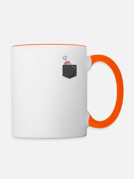Sommelier Wine Drinking Tasting - Tasse zweifarbig - Weiß/Orange