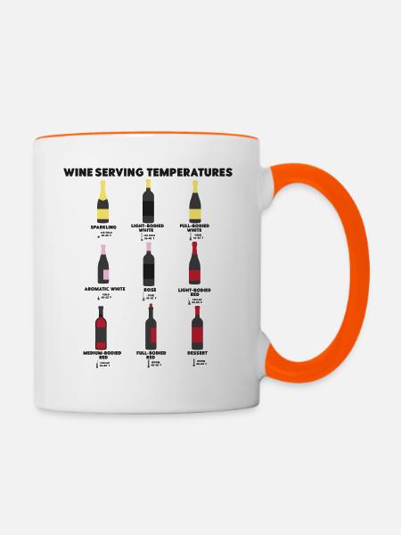 Sommelier Wine Drinking Tasting - Tasse zweifarbig - Weiß/Orange