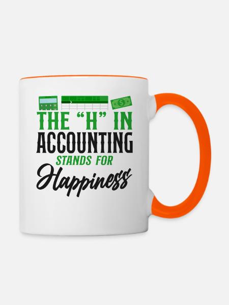Accountant Bookkeeper Accounting - Tasse zweifarbig - Weiß/Orange