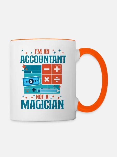 Accountant Bookkeeper Accounting - Tasse zweifarbig - Weiß/Orange
