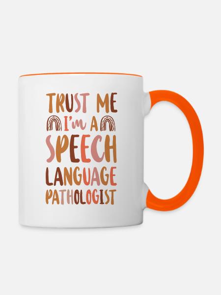 Speech Therapist Therapy Assistant - Tasse zweifarbig - Weiß/Orange