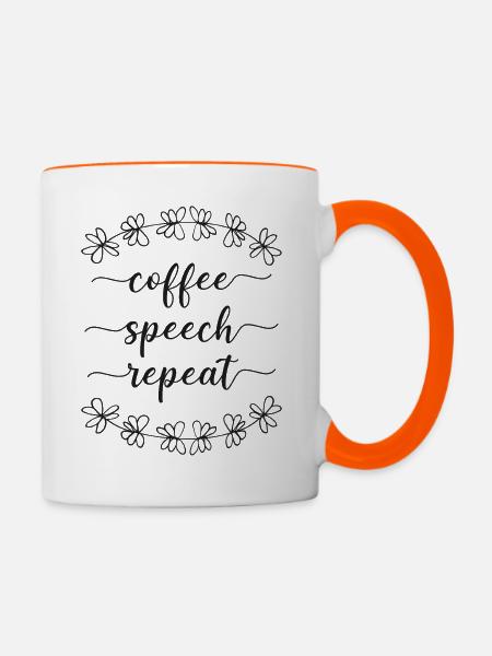 Speech Therapist Therapy Assistant - Tasse zweifarbig - Weiß/Orange