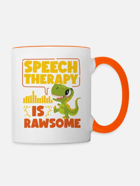 Speech Therapist Therapy Assistant - Tasse zweifarbig - Weiß/Orange