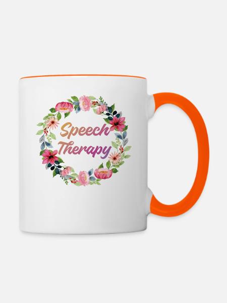 Speech Therapist Therapy Assistant - Tasse zweifarbig - Weiß/Orange