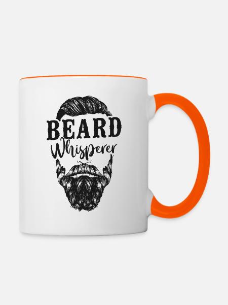 Beard Lover Bearded Man Beard - Tasse zweifarbig - Weiß/Orange