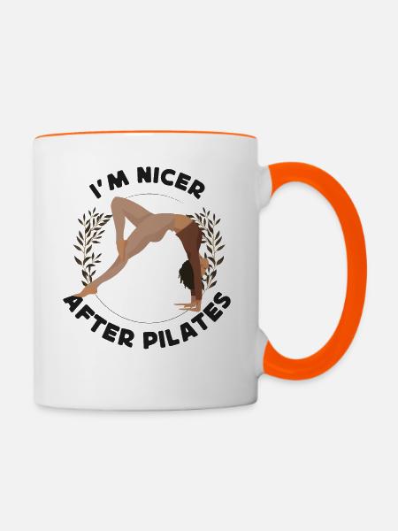 Pilates Instructor Teacher I'm - Tasse zweifarbig - Weiß/Orange