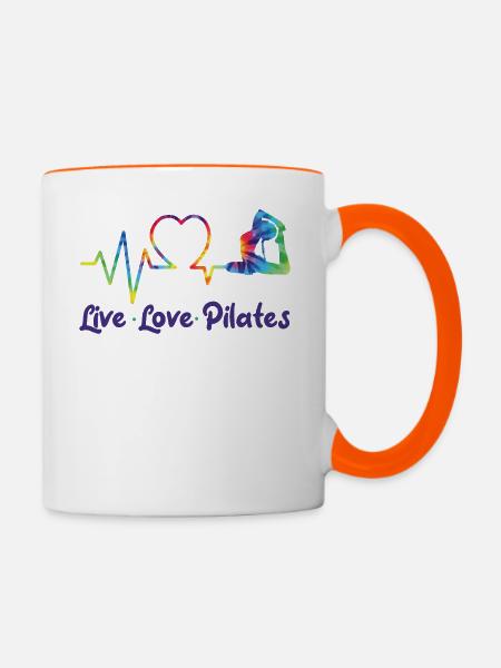 Pilates Instructor Teacher - Tasse zweifarbig - Weiß/Orange