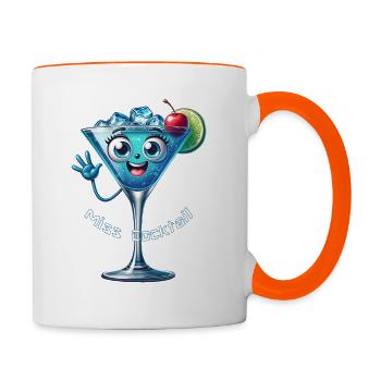 Miss cocktail - Mug contrasté - blanc/orange - Droite