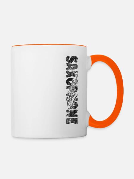 Saxophone Saxophone - Tasse zweifarbig - Weiß/Orange