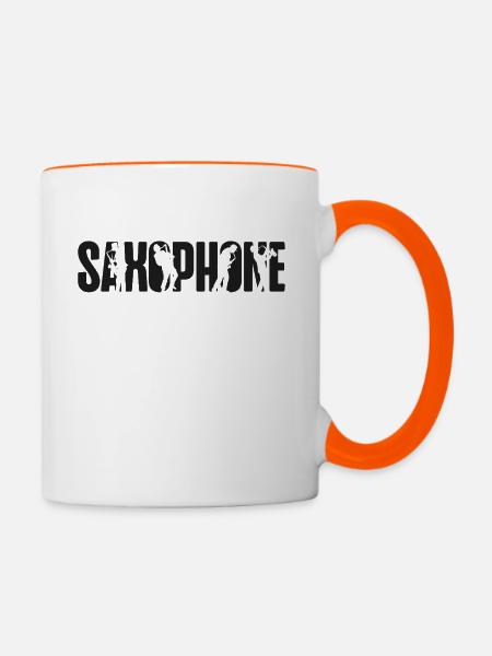 Saxophone Saxophone - Tasse zweifarbig - Weiß/Orange