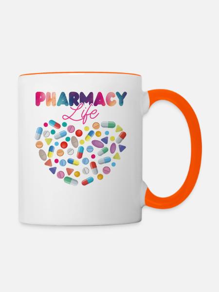Pharmacy Tech Technician - Tasse zweifarbig - Weiß/Orange