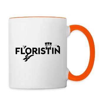 Floristin - Tasse zweifarbig - Weiß/Orange - Rechts