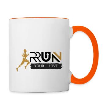 Running - Your Love - Contrasting Mug - white/orange - Right