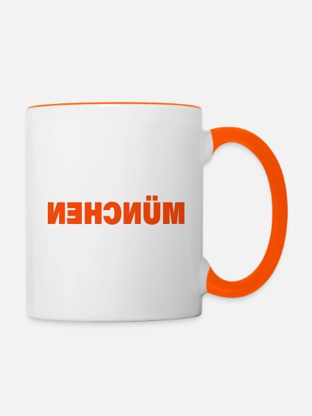 MÜNCHEN - Tasse zweifarbig - Weiß/Orange