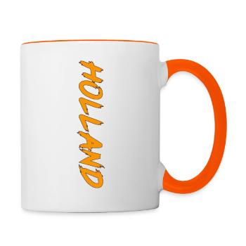 Holland - Tasse zweifarbig - Weiß/Orange - Rechts