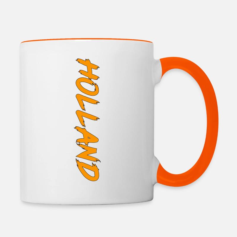 Hollande - Mug contrasté - blanc/orange