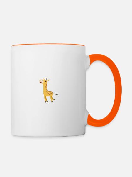 Wildtiere - Tasse zweifarbig - Weiß/Orange
