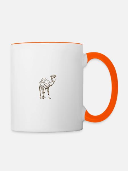Wildtiere - Tasse zweifarbig - Weiß/Orange