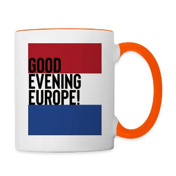 Pays-Bas Eurovision - Mug contrasté - blanc/orange - Droite