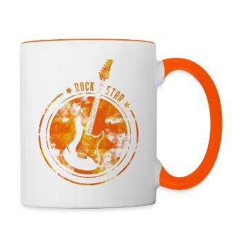 Rock Star Orange - Contrasting Mug - white/orange - Right