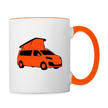 Camper 3d - Contrasting Mug - white/orange - Right