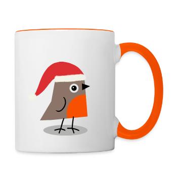 Robin - Contrasting Mug - white/orange - Right