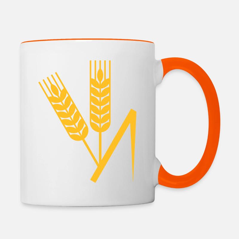 Garbe Weizen - Tasse zweifarbig - Weiß/Orange