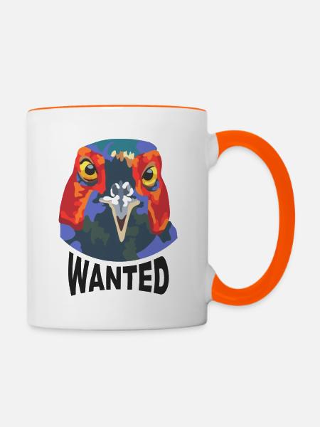 Fasan Jagd Wanted - Tasse zweifarbig - Weiß/Orange