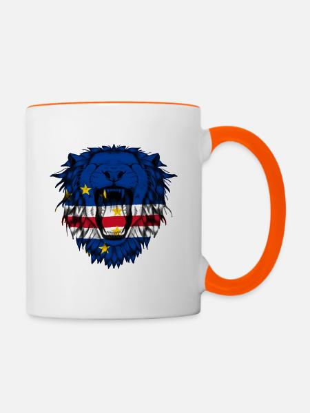 Kap Verde - Tasse zweifarbig - Weiß/Orange