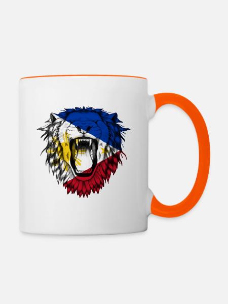 Philippinen - Tasse zweifarbig - Weiß/Orange