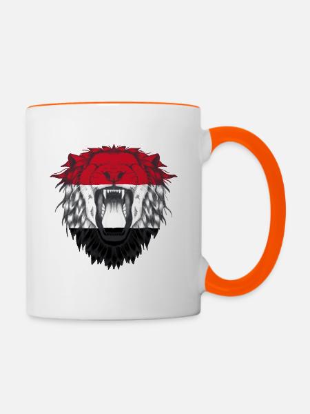 Jemen - Tasse zweifarbig - Weiß/Orange