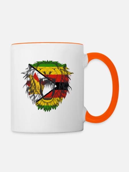Simbabwe - Tasse zweifarbig - Weiß/Orange