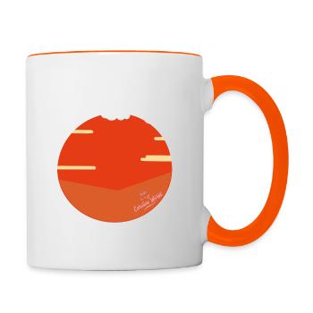 Couché de soleil ☀️ 974 - Mug contrasté - blanc/orange - Droite